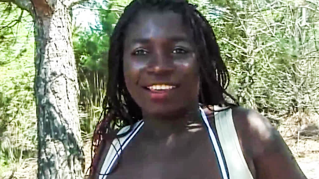 Amateur Black Bikini Babe Tries Out Horny White Couple
