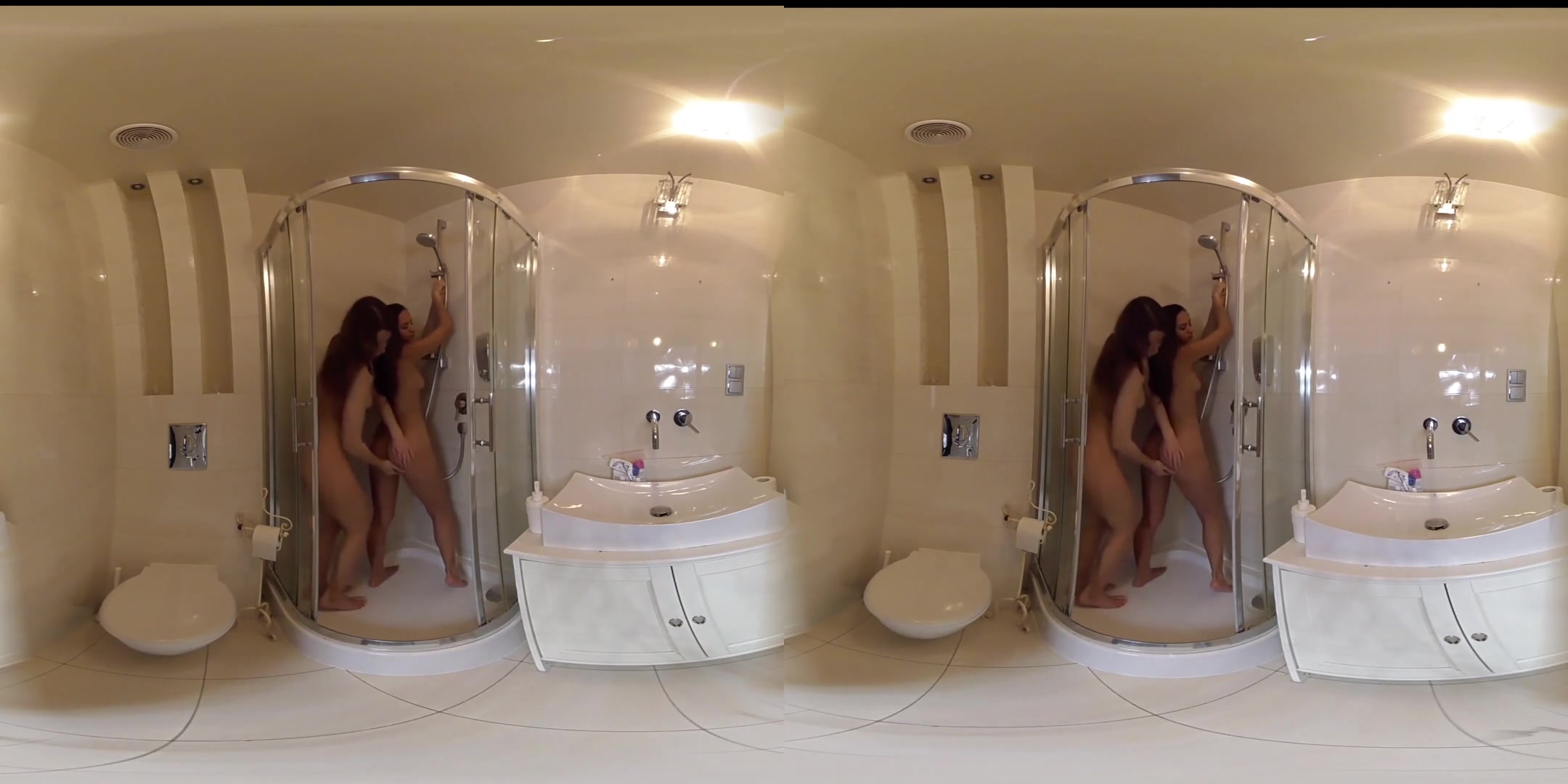 Two Lesbian Babes Get Each Other Off in the Shower - VRpussyVision