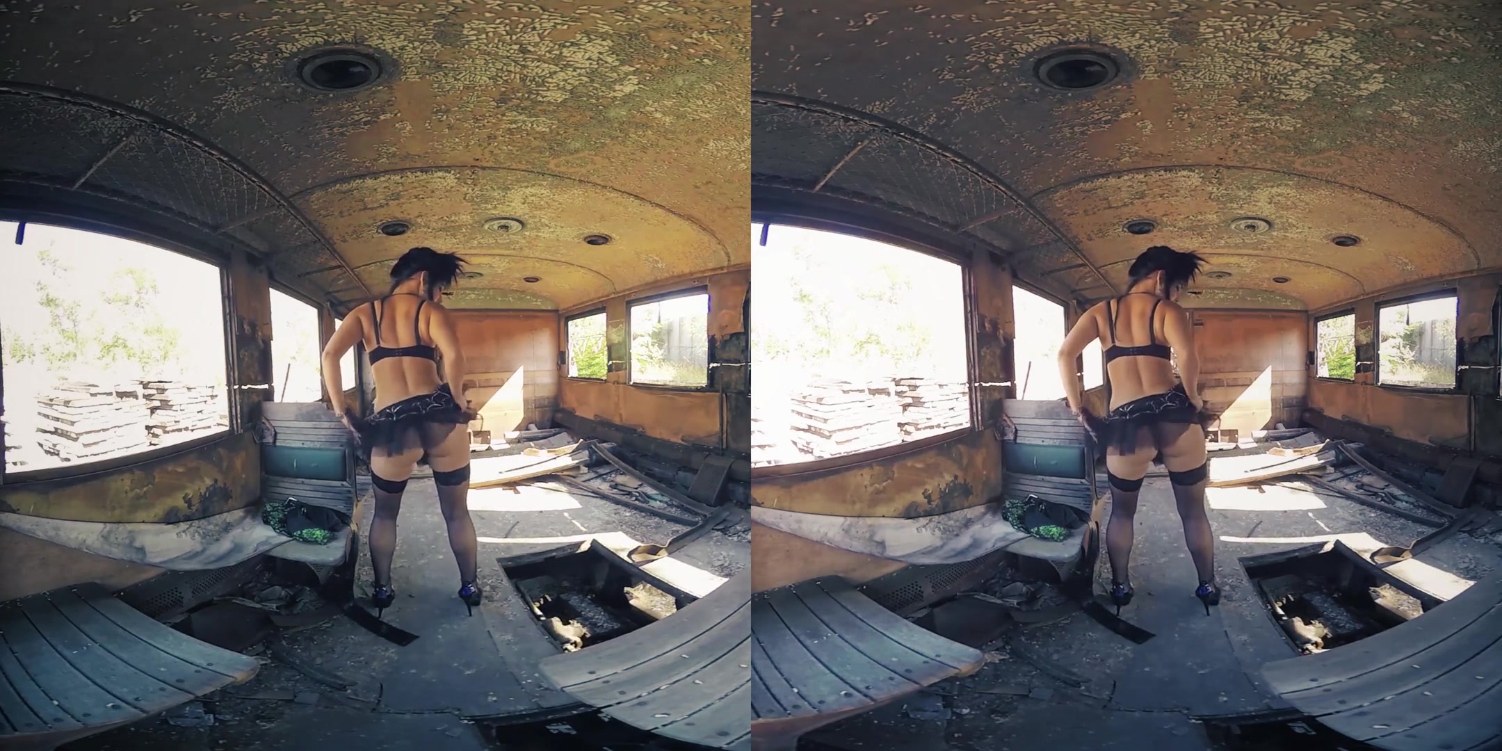Lucia Denvile in Tatted Up Babe Gets Naked in an Abandoned House - BravoModelsMedia