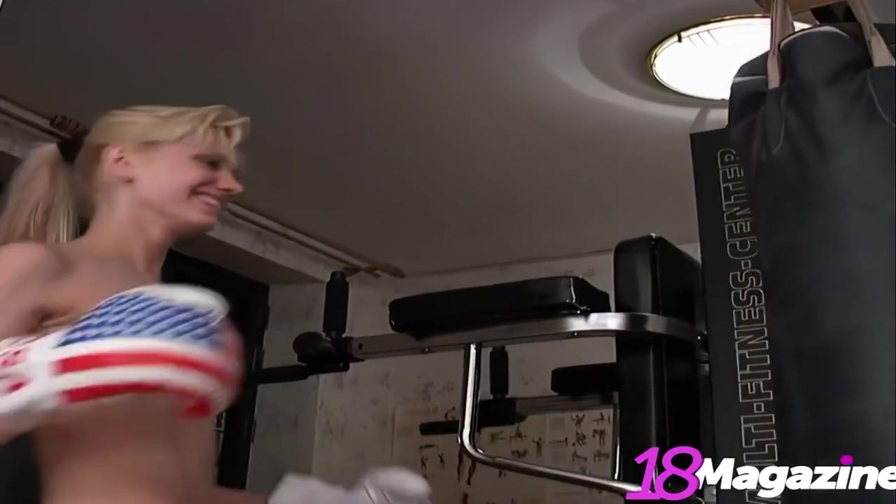 18yo Topless teenager 18+ Ana Fey Her Small Boobs In Box Practice