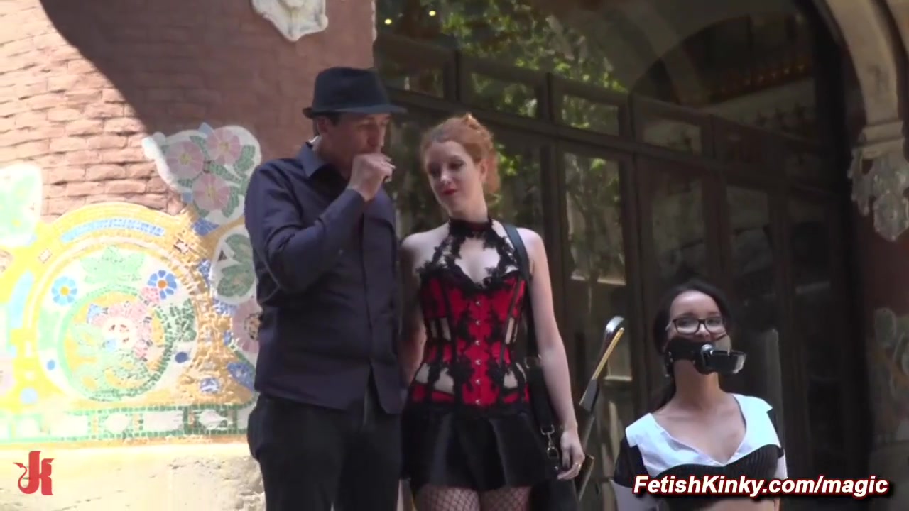 Steve Holmes, Irina Vega And Francys Belle In Babe In Black Stockings Walked By The B