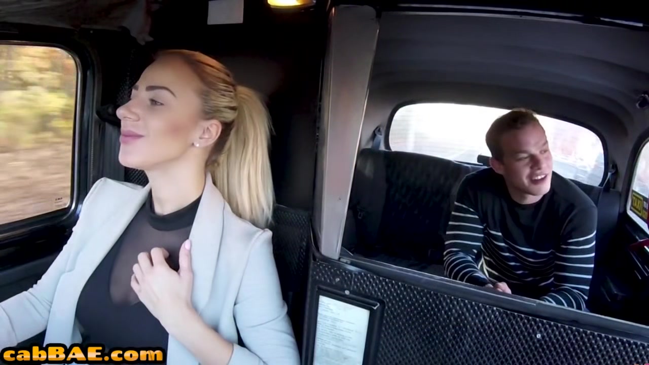 Bosomy cab driver MILF fucked in car by cocksucked customer