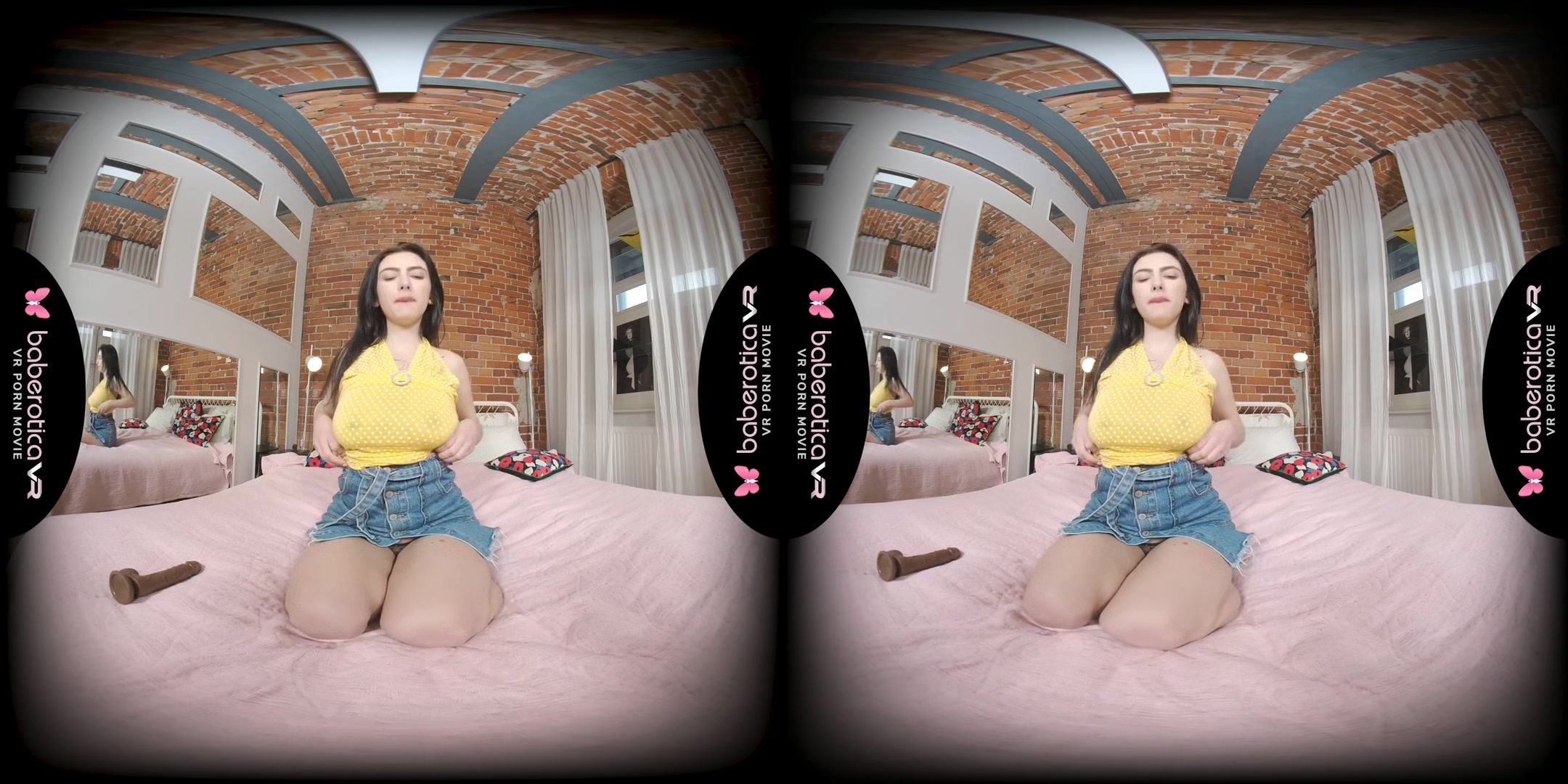 Mysterious Brunette Izzi Fucks Her Ass With A Brown Dildo