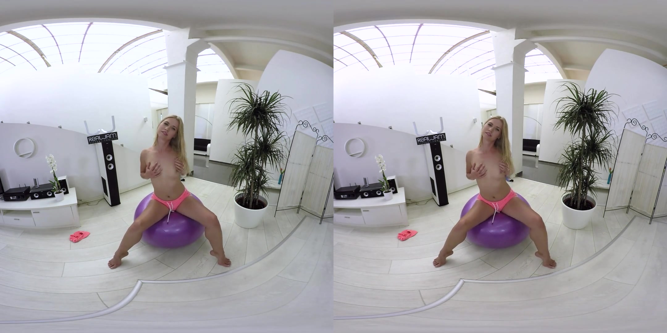 Violette Pure in Sex Fitball Workout - RealJamVR