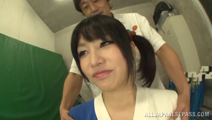 Satomi Nomiya nice Asian cheerleader gets messy creampie