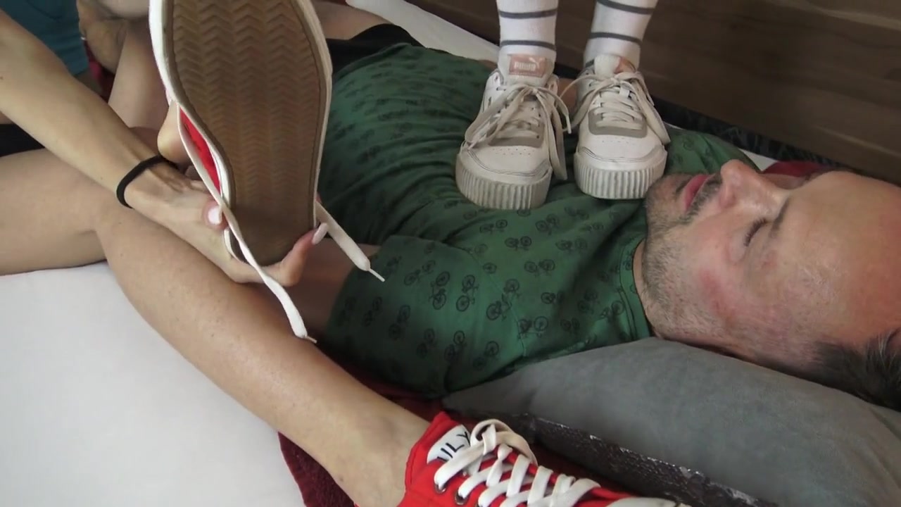 teen 18+ Brat Girls Sneaker Face Standing And Jumping! by Femdom Austria