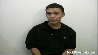 Jock Physical Antonio Rivero Has A Difficult Time With Baby Thermometer