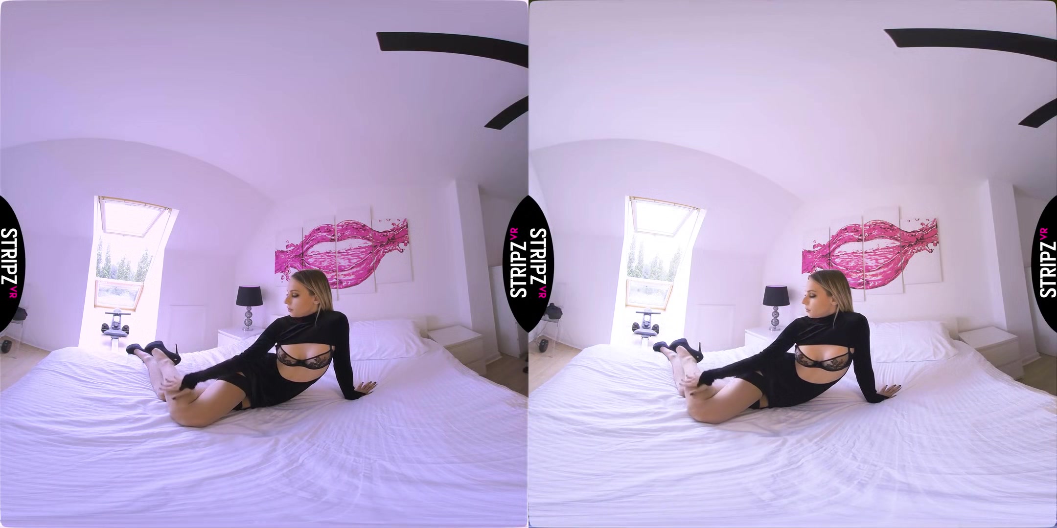 Get In My Knickers - British Babe Striptease in Black Lingerie