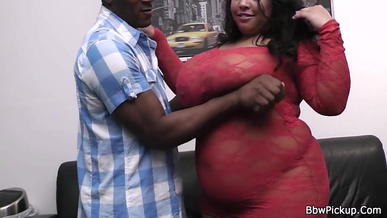 Sexy Ebony And Huge Boobs - Fatty Picked Up And Gets Bbc