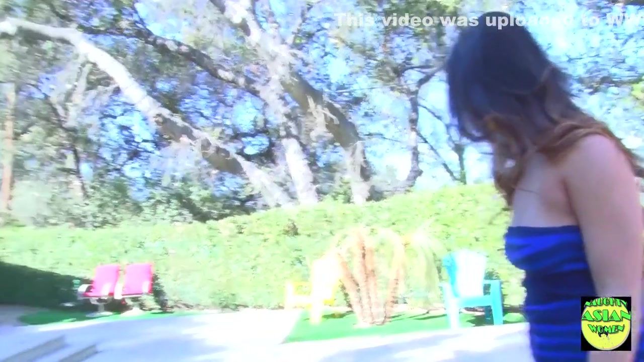 Effortlessly Sensual Brunette Asain Awaits Poolboy To Clean Out Her Pool And Eat Her Out