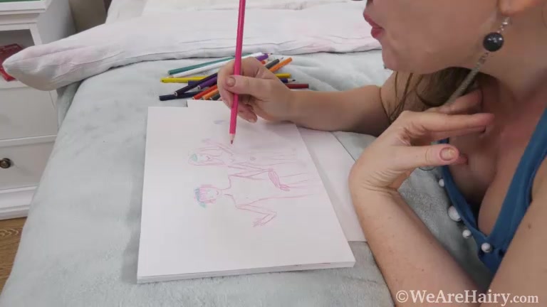 Eva Brawn lays in bed to masturbate and orgasm - WeAreHairy