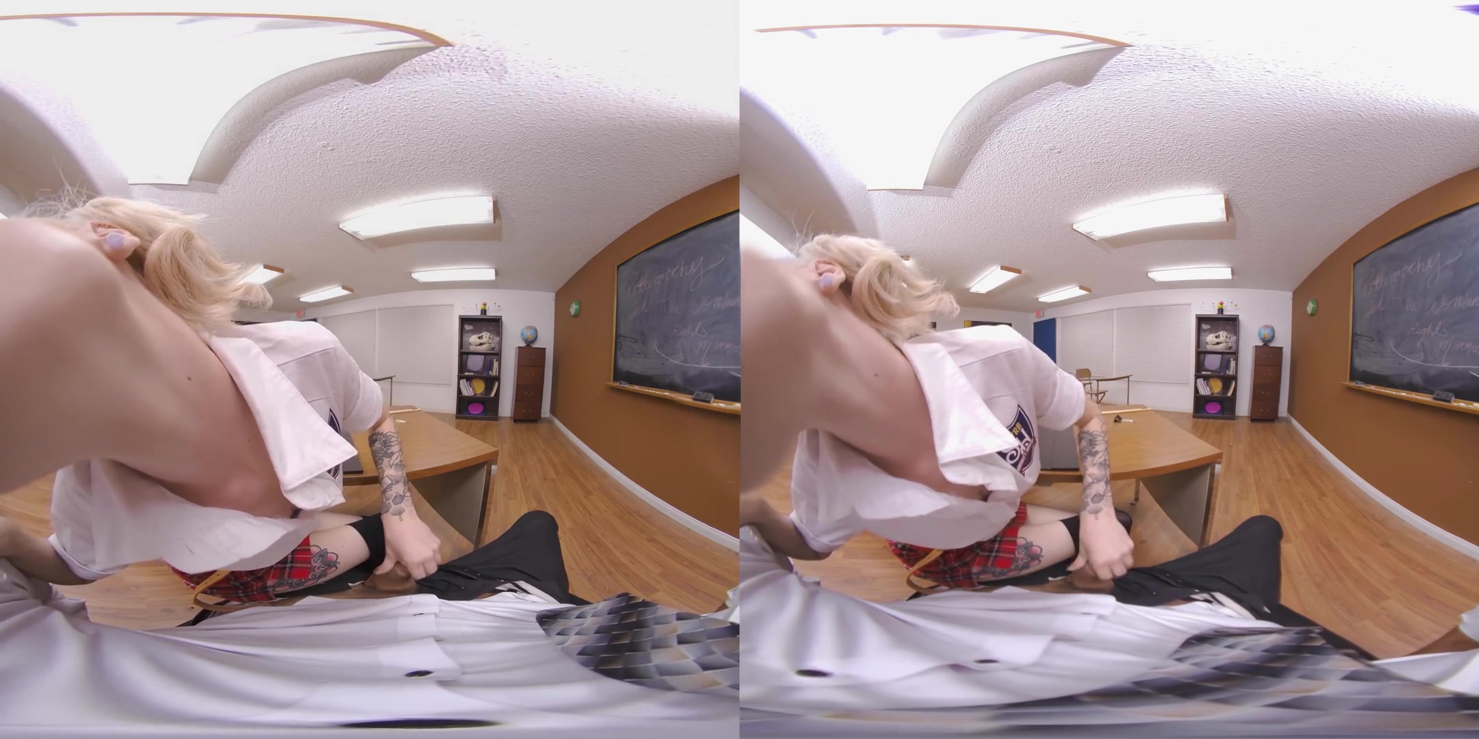 Teacher' Pet - Sexy teen 18+ Blonde Coed Blowjob and Fuck and Facial