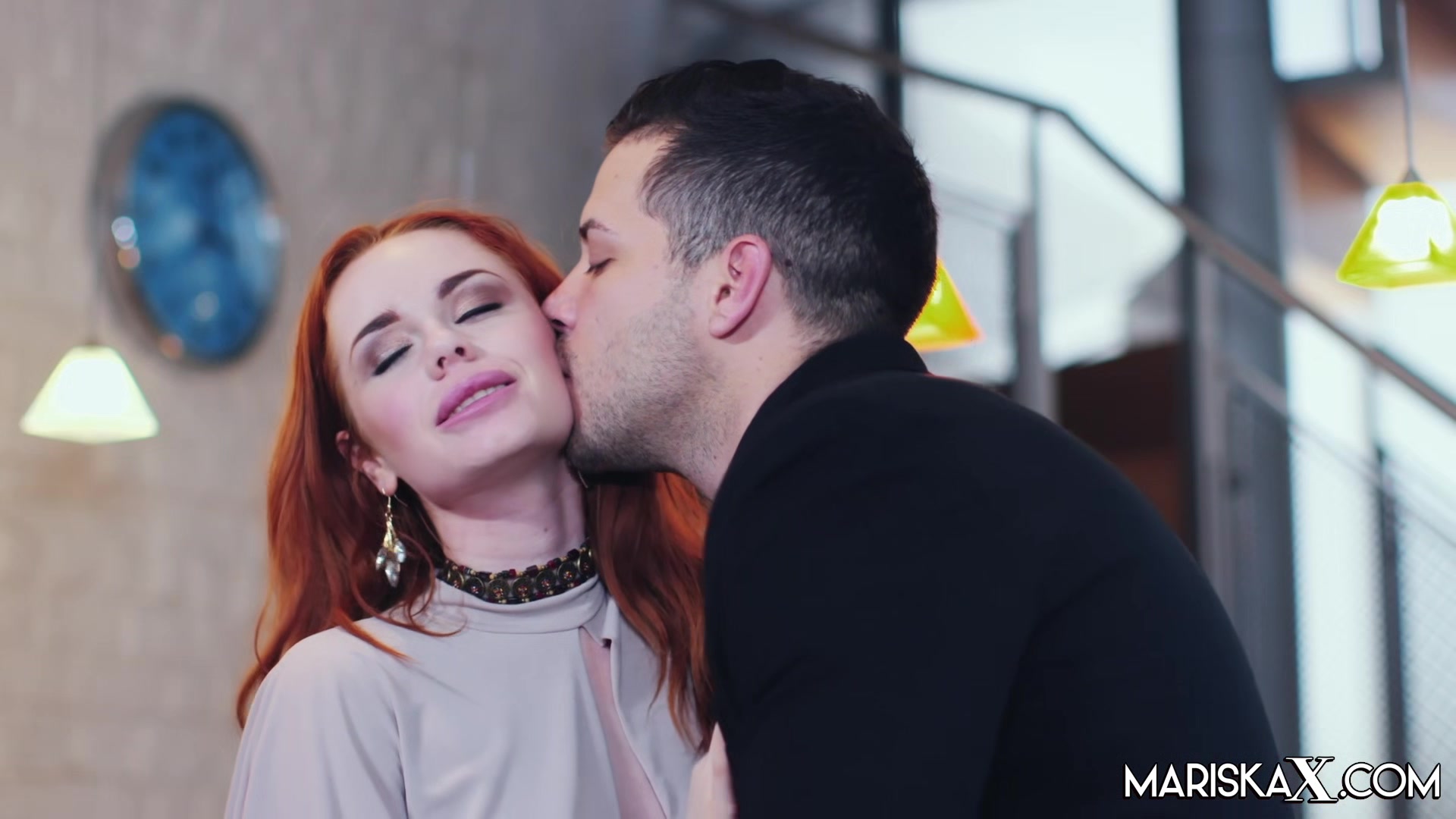 MARISKAX Redhead Ella Hughes fucks a huge cock
