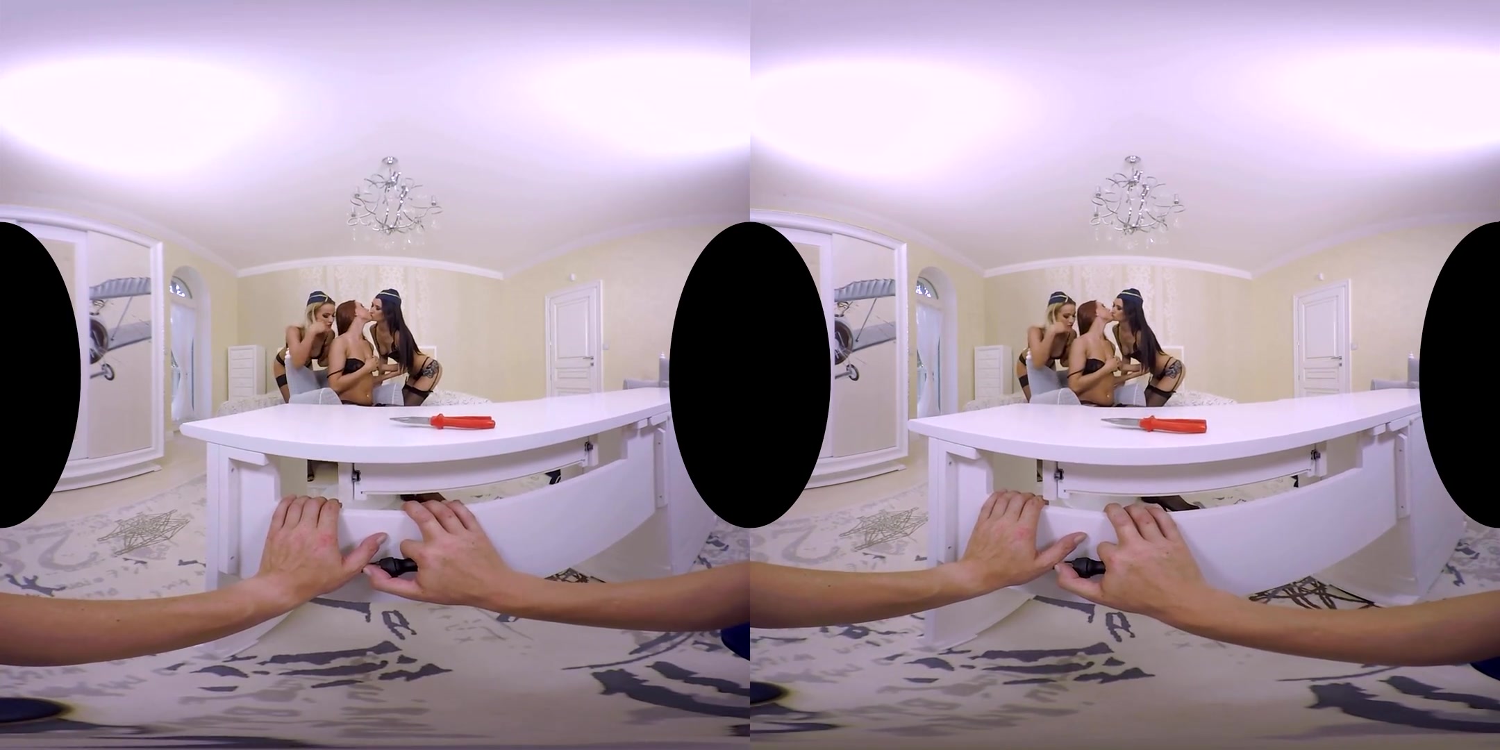 Cherry Kiss & Angie Moon & Morgan Rodriguez in Business Class Sluts - POV - RealityLovers