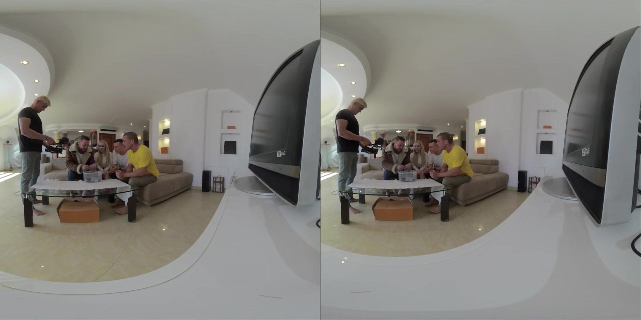 Vr Video Part Two - Tiny Spinner Trades Sports Gang For A Hardcore Gangbang
