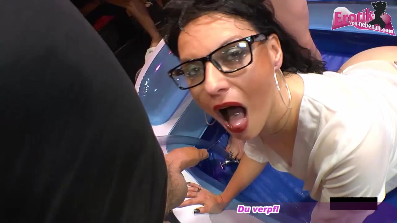 German piss party with a pee milf