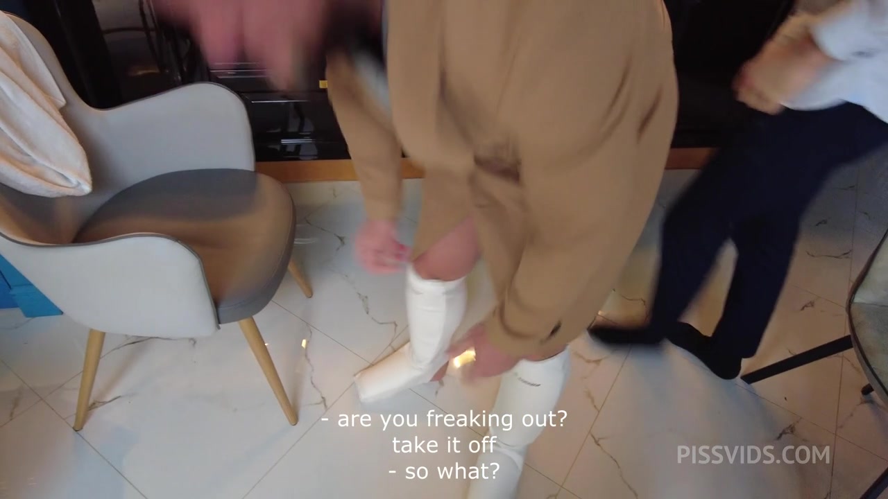 BACKSTAGE - PISS DRINKING first time - 1on1 new skinny Baby Nana - hardcore anal - PissVids