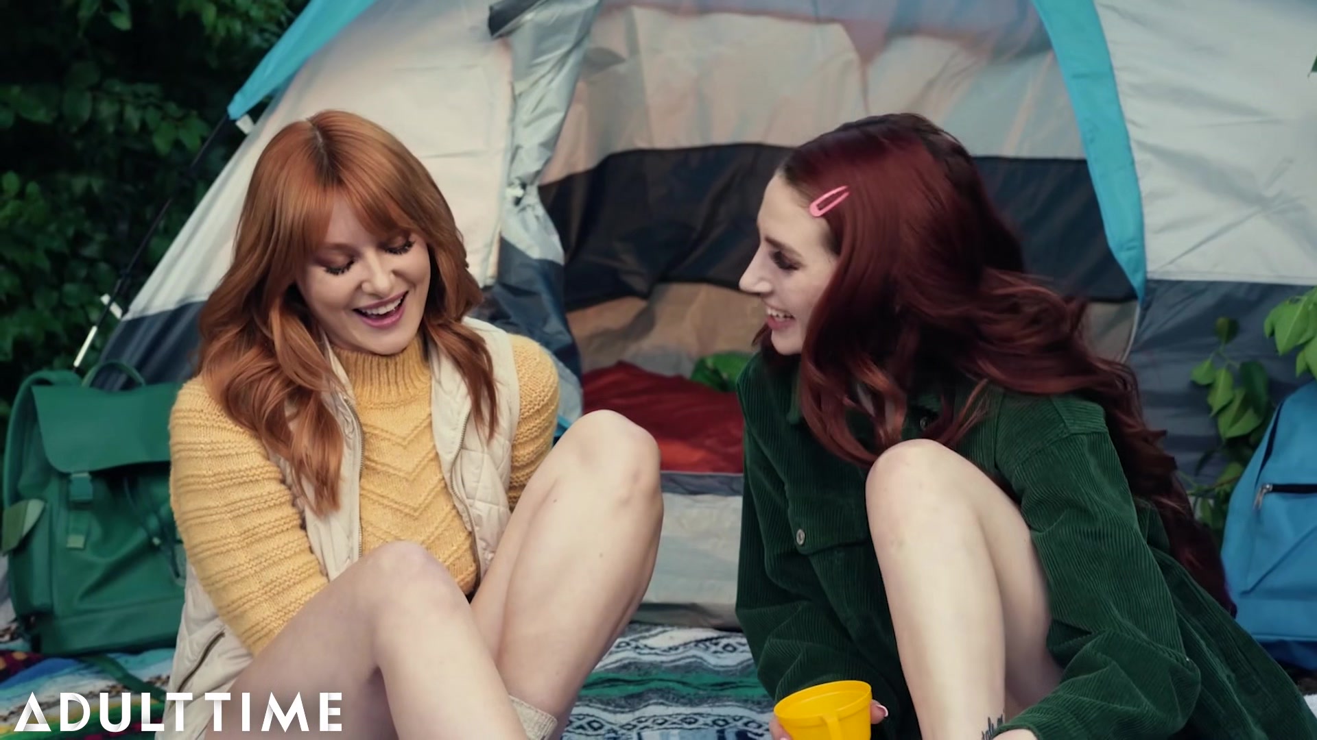 ADULT TIME - Lesbian Camping Trip Tribbing with Lacy Lennon and Aria Carson