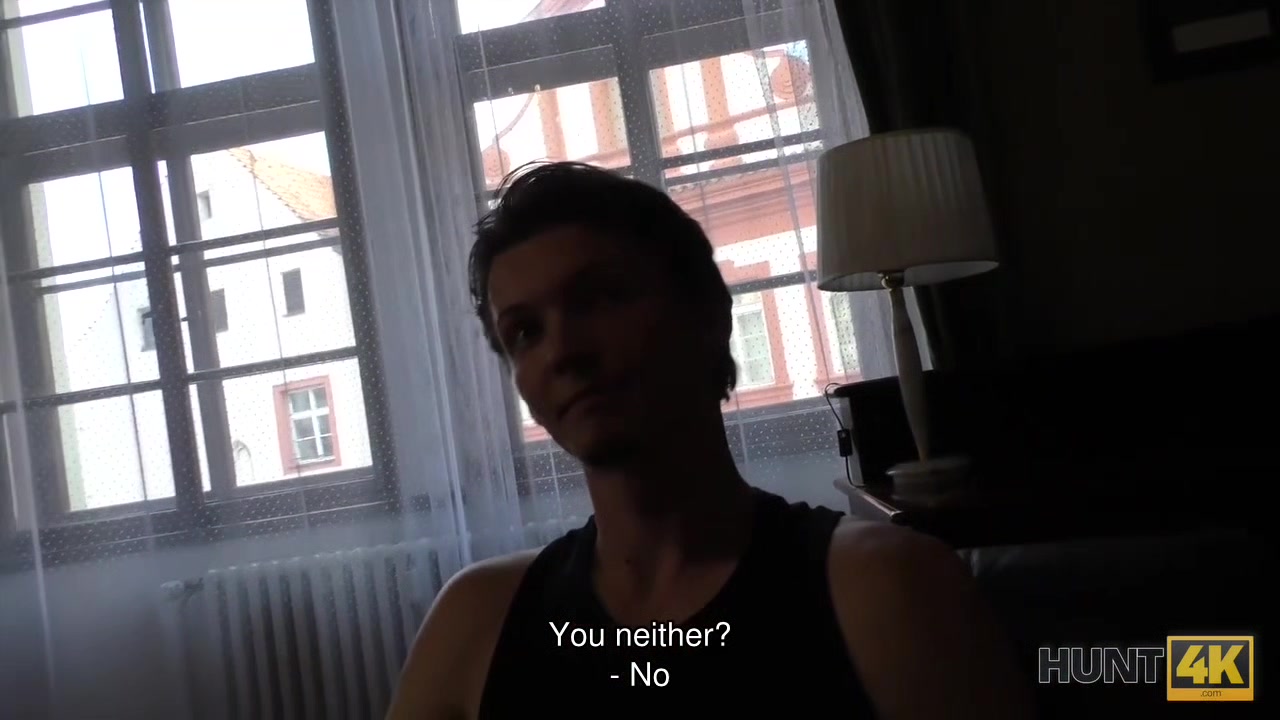 HUNT4K. Pretty brunette fucked by stranger to earn cash for ring