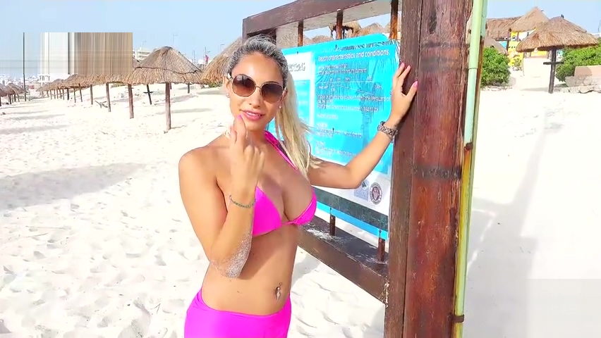 Pink Bikini at the beach