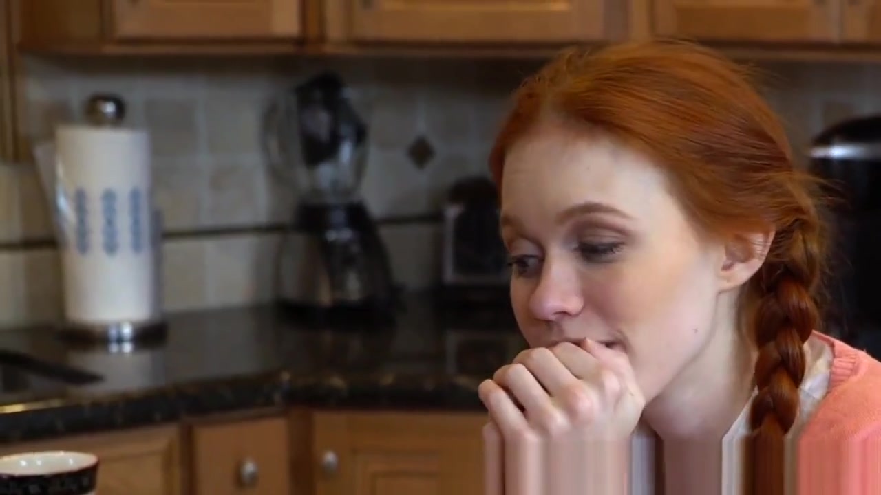 Petite redhead drilled by lucky older guy
