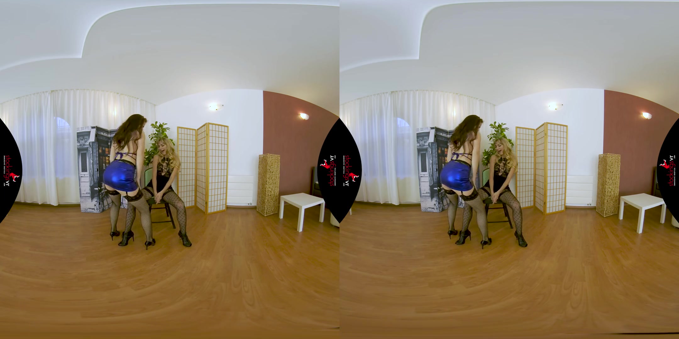 Sheer Pleasure - Lesbian 3D Porn Voyeur Stockings Fetish