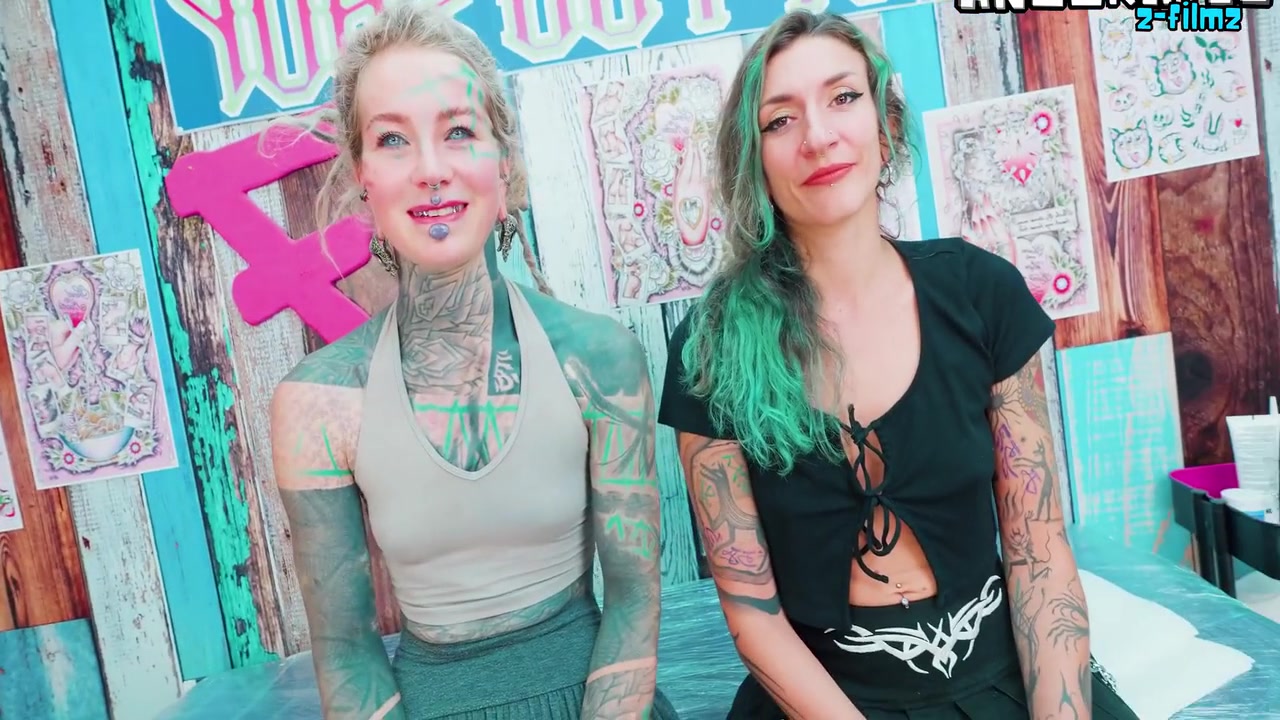Heavily Inked Tattoo Artists Anal Threesome Raw Ass Fuck During Session & Cumshot On Fresh Tattoo