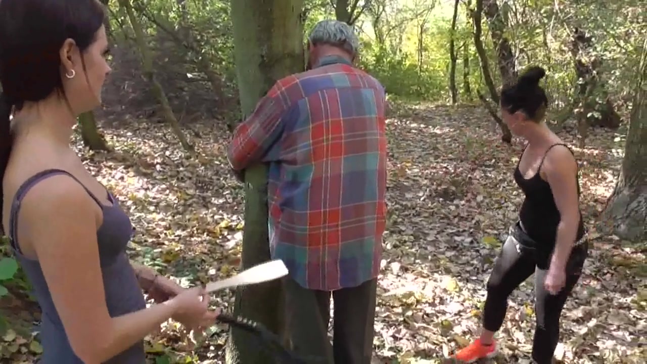 Long session in woods with grandpa pet slave - long version by Femdom Austria