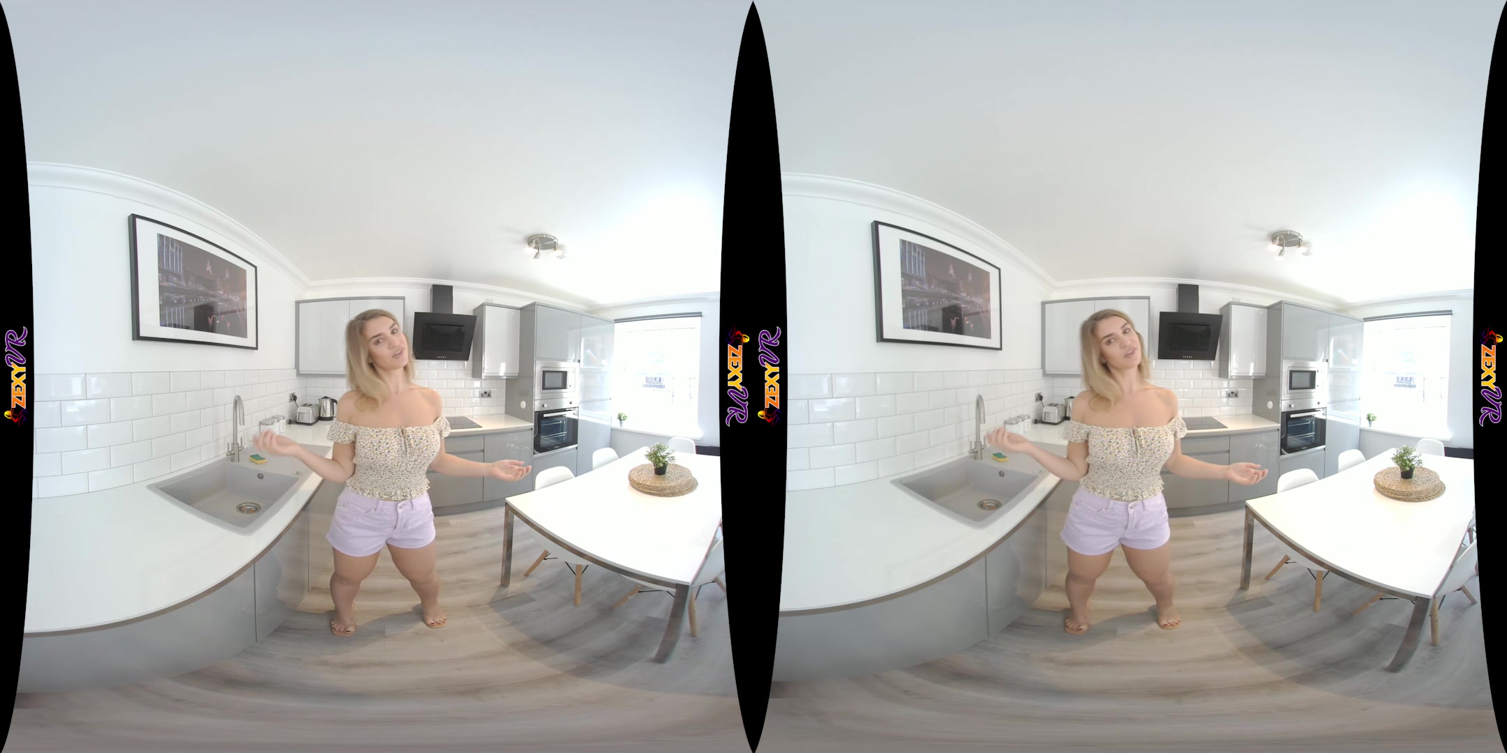 Kitchen Strip featuring Katie Louise - ZexyVR
