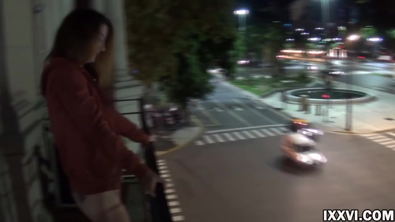 Outdoor Public Pissing From A Balcony In America