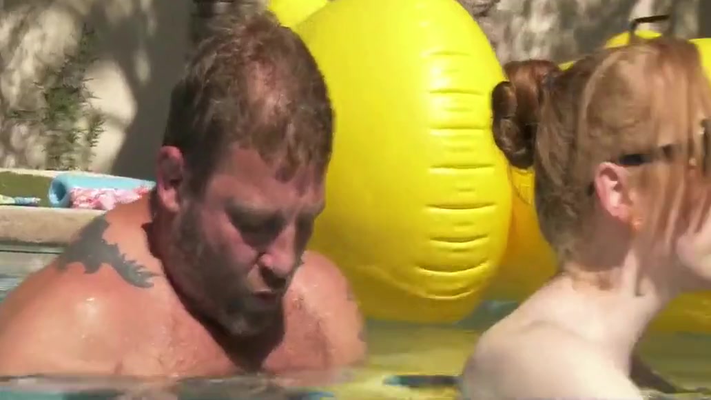 Aubrey Kate, Dante Colle And Mason Lear - Pool Party Turns Into Wild Shemale Orgy