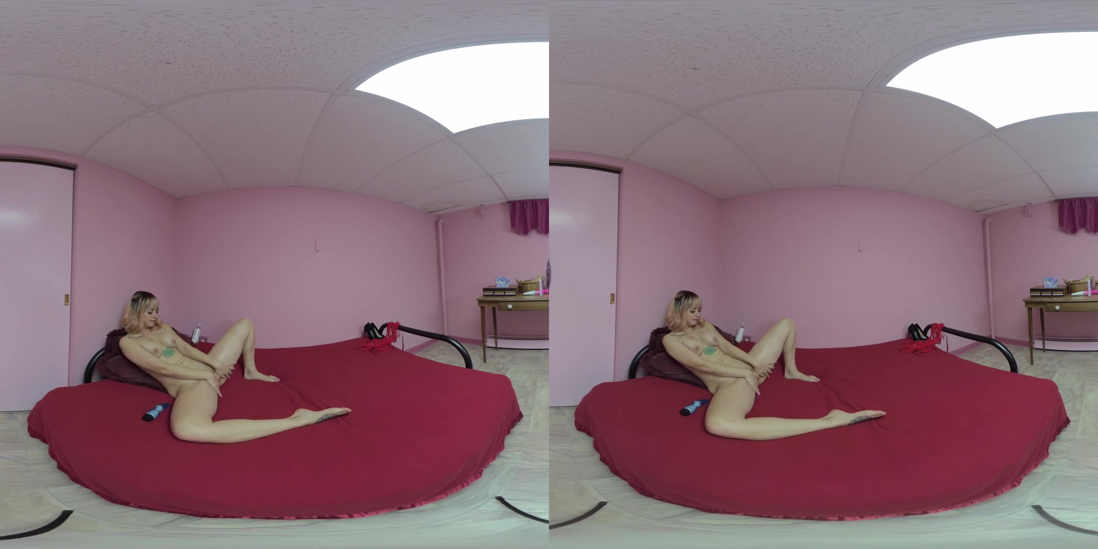Ashenn Fire Strips Off Her Lingerie To Play With A Dong - ChickPassVR