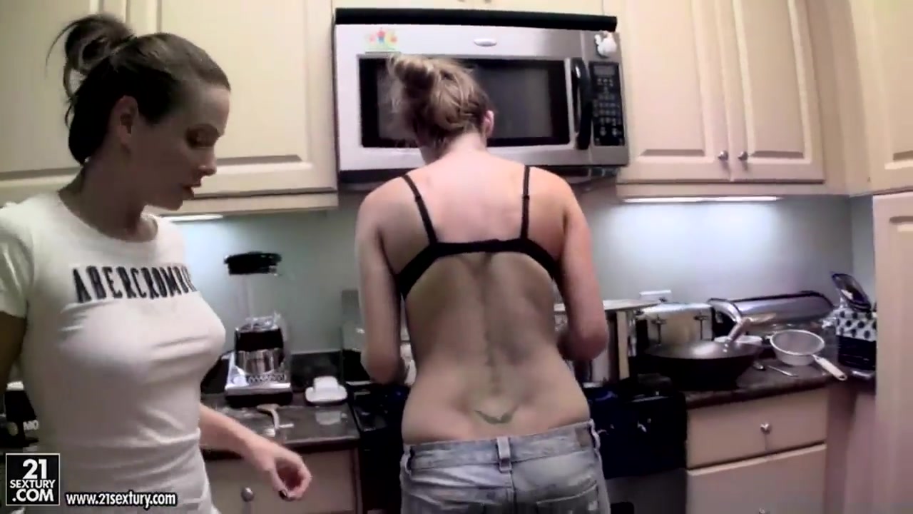 Cindy Hope and Sandy are cooking in the kitchen