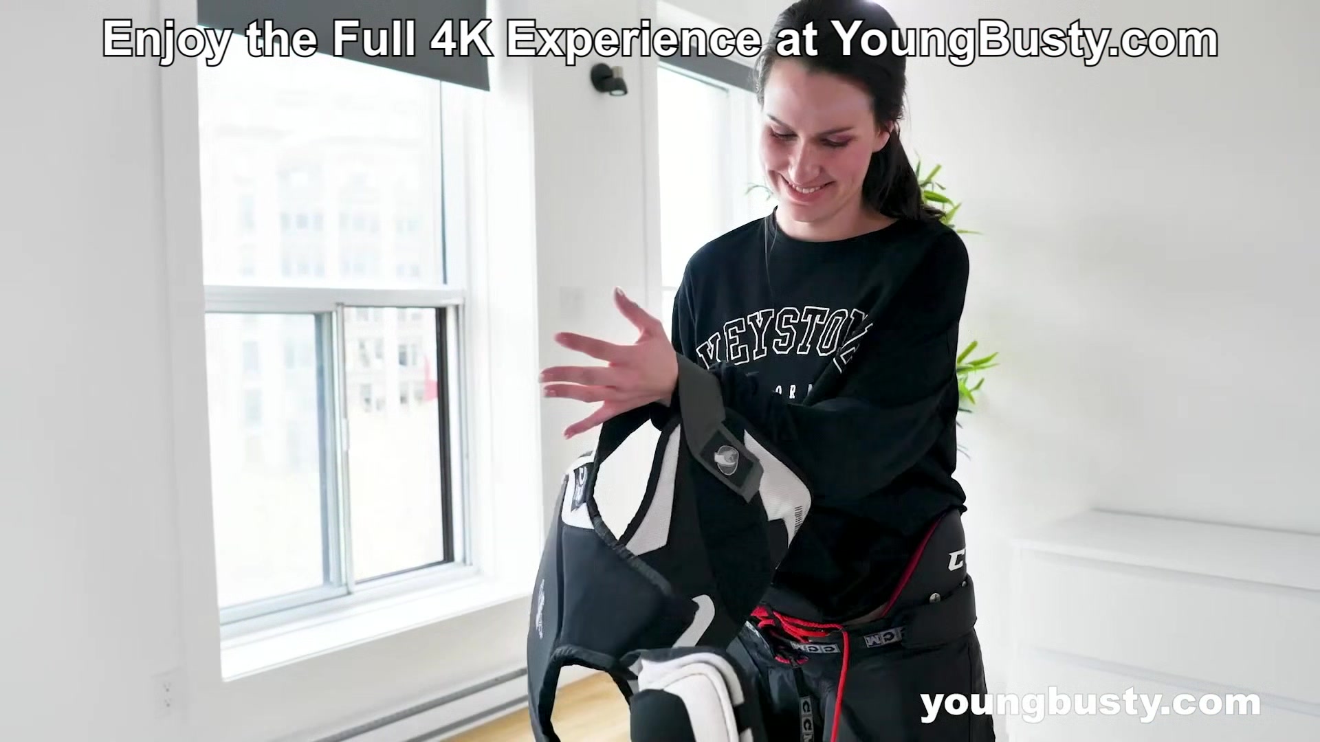 He Said that if I put on a Hokey Costume, he’d Facefuck me at YoungBusty