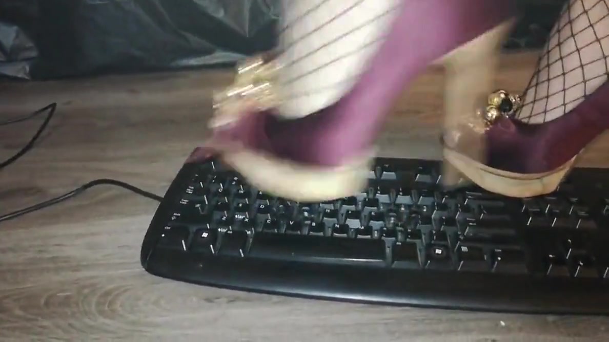 Crush Keyboard With Sexy High Heels
