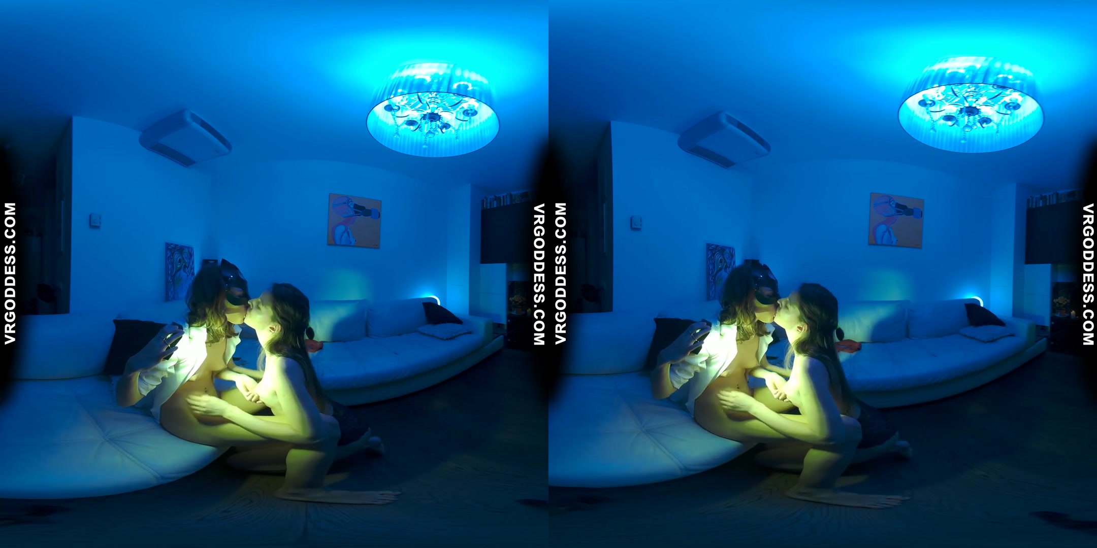 Deep Blue Late Night Miss Pussycat And Rebeka Ruby Licking And Tribbing Clit To Clit