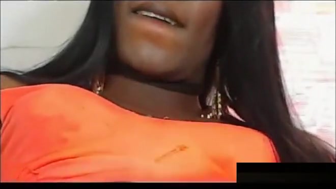 Black Tgirl Jerking Huge Dick