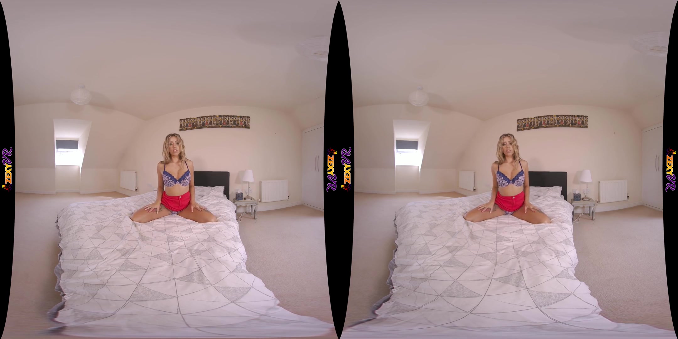 The Best View - Amazing Babe Stripping on the Bed