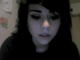 Cute dark-haired chick trying out her new sex toy