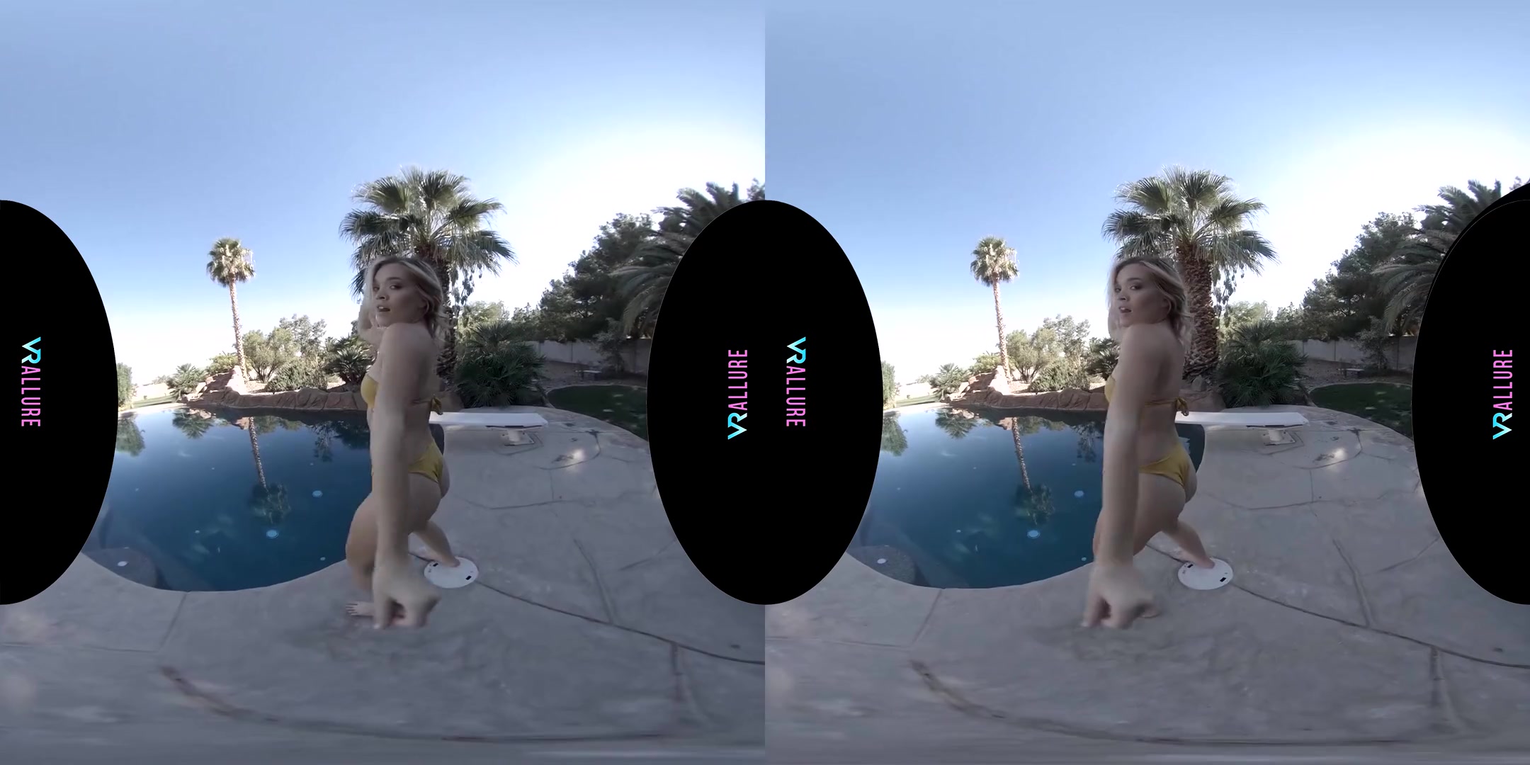 Come Dance With Me By The Pool! - Blonde Young Pornstar Solo