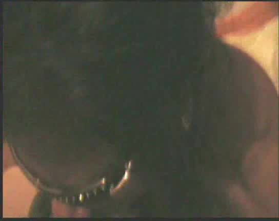 Ebony MILF with sunglasses giving me a nice blowjob