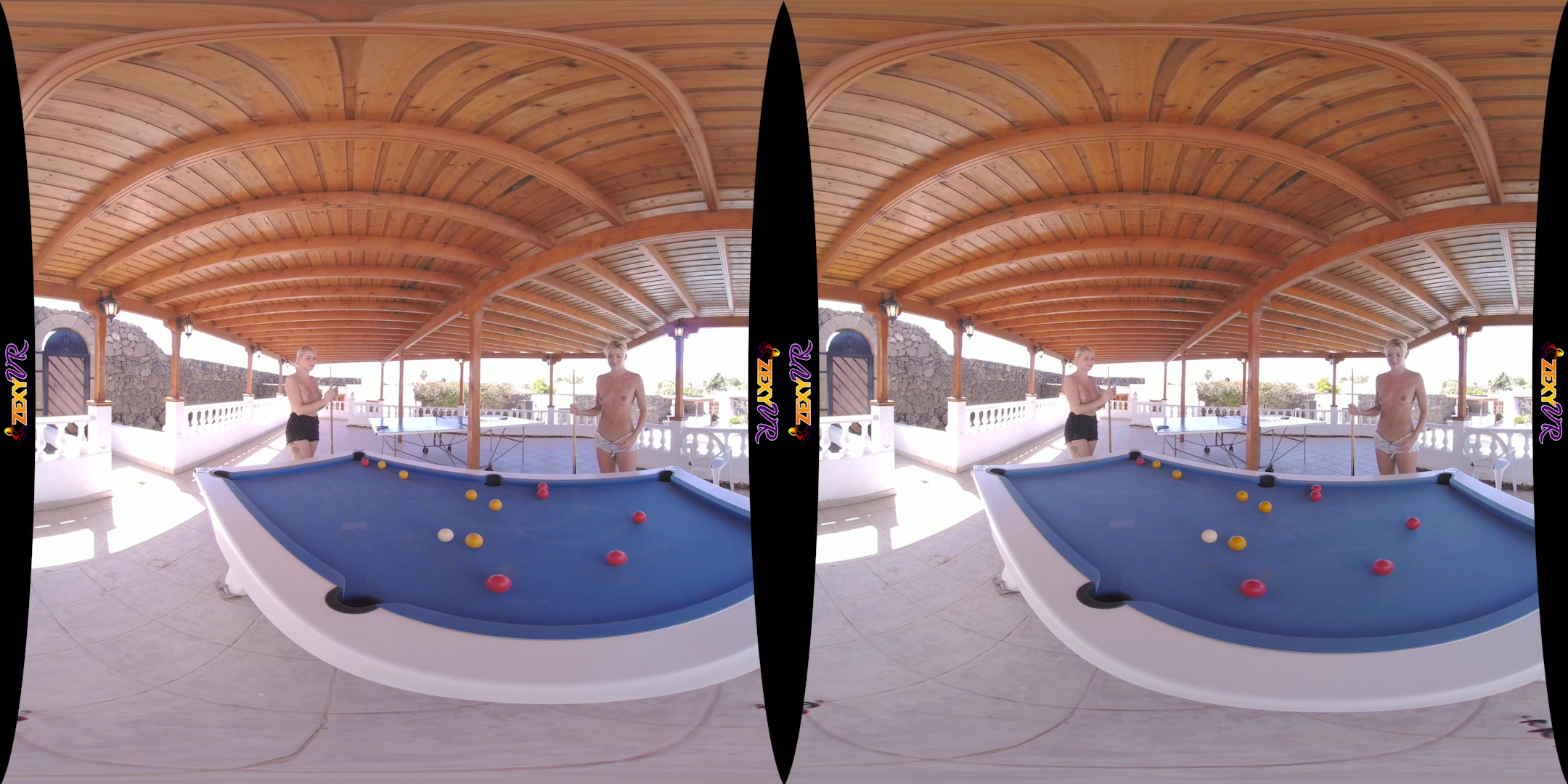 Topless Pool featuring Chloe, Marie - ZexyVR