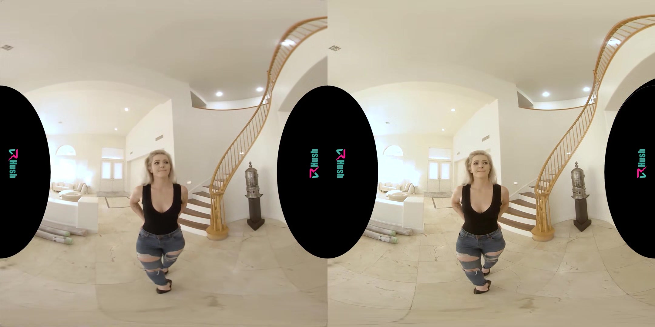 VRHUSH Sexy blonde Kay Carter wants to try out your sex swing