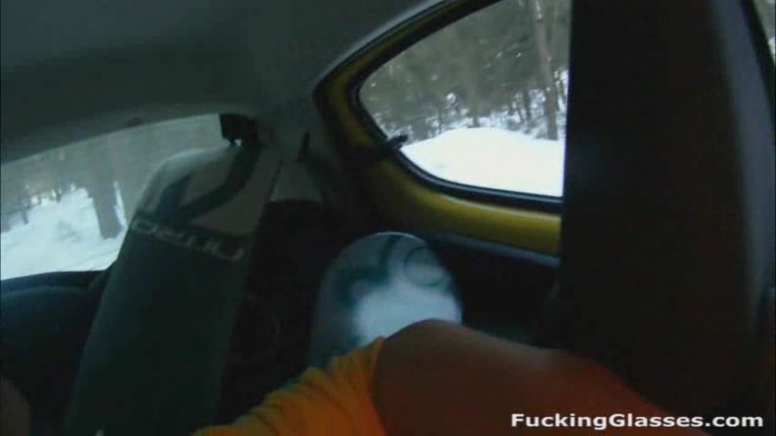Blonde snowboarder gave me a great blowjob on my spy-glass camera