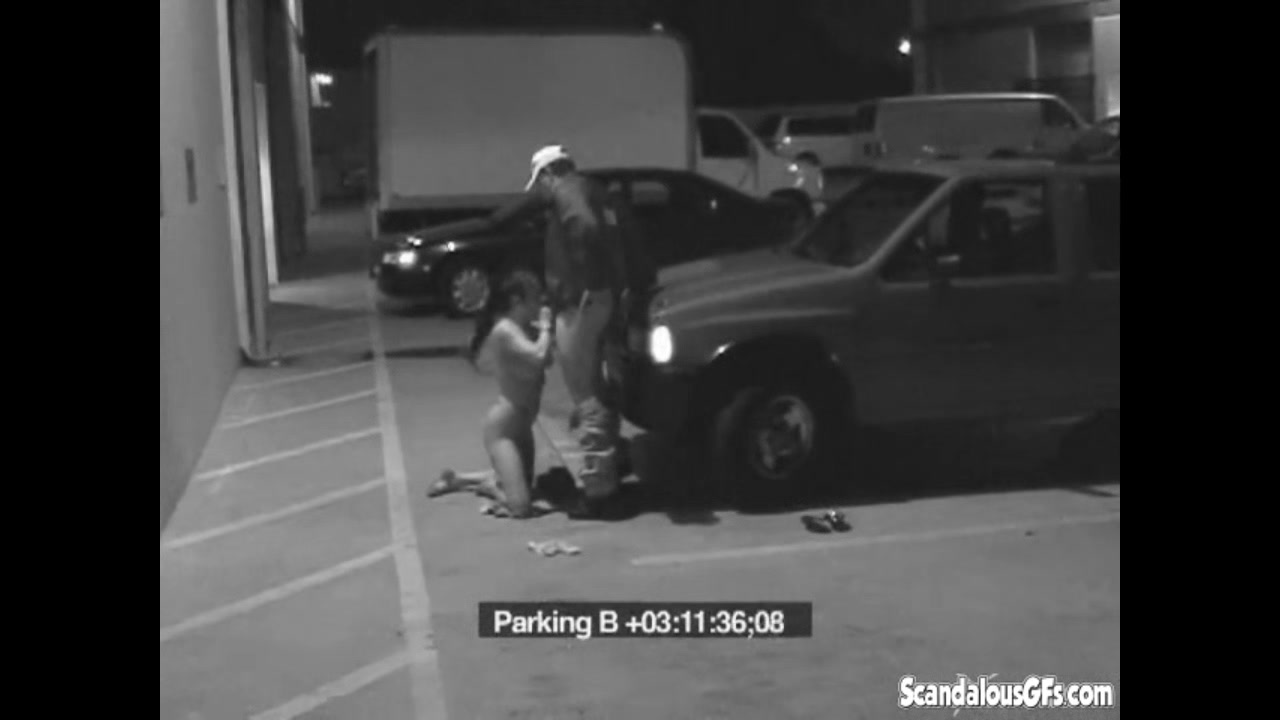 Security Blowjob by Hot Babe Caught on CCTV