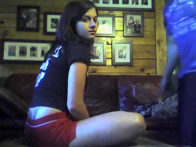 Beautiful brunette fucked by her boyfriend on webcam