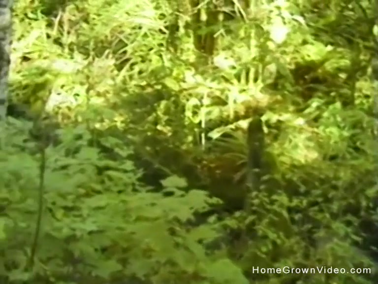 toys her pussy then gets fucked in the woods