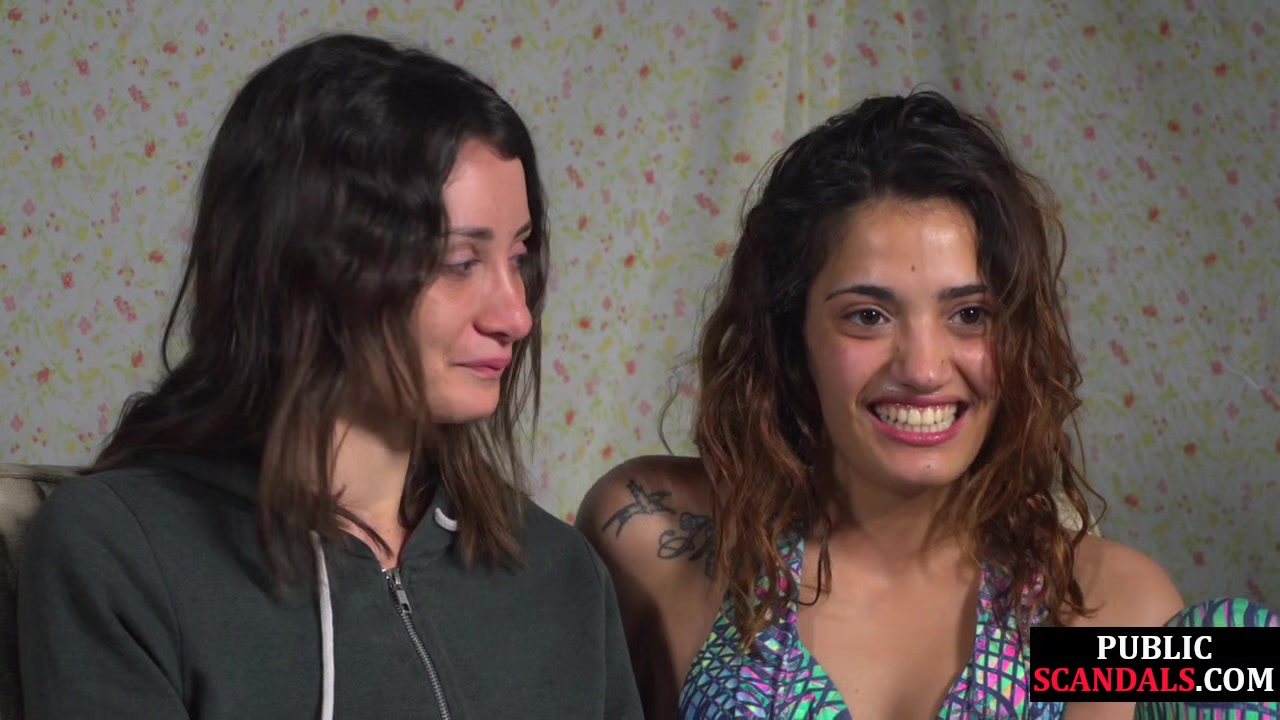 Public bitches fucked in group sex by dominating fuckers