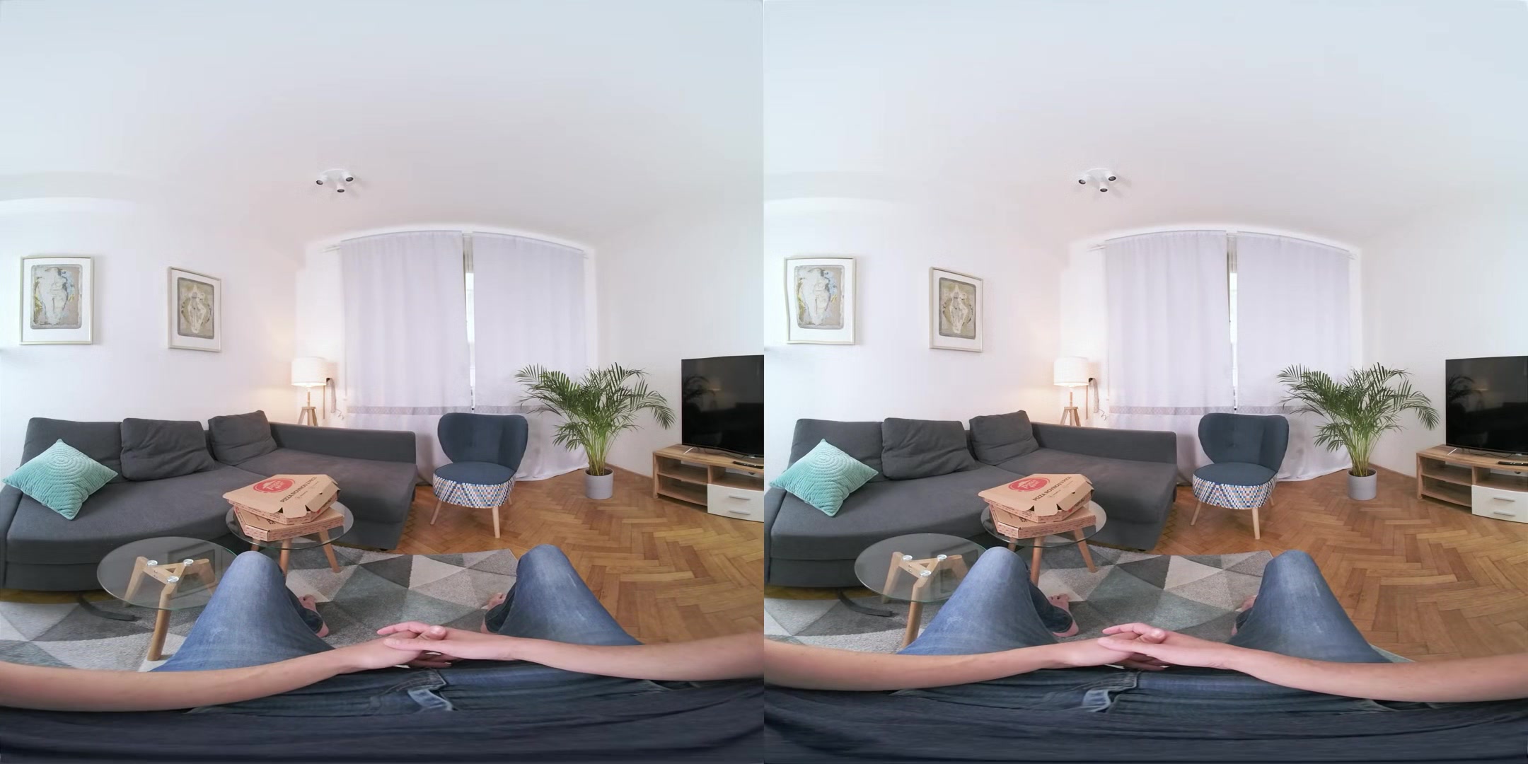 Hot Pizza - Busty Virtual Girlfriend Experience Blowjob and Sex HD VR