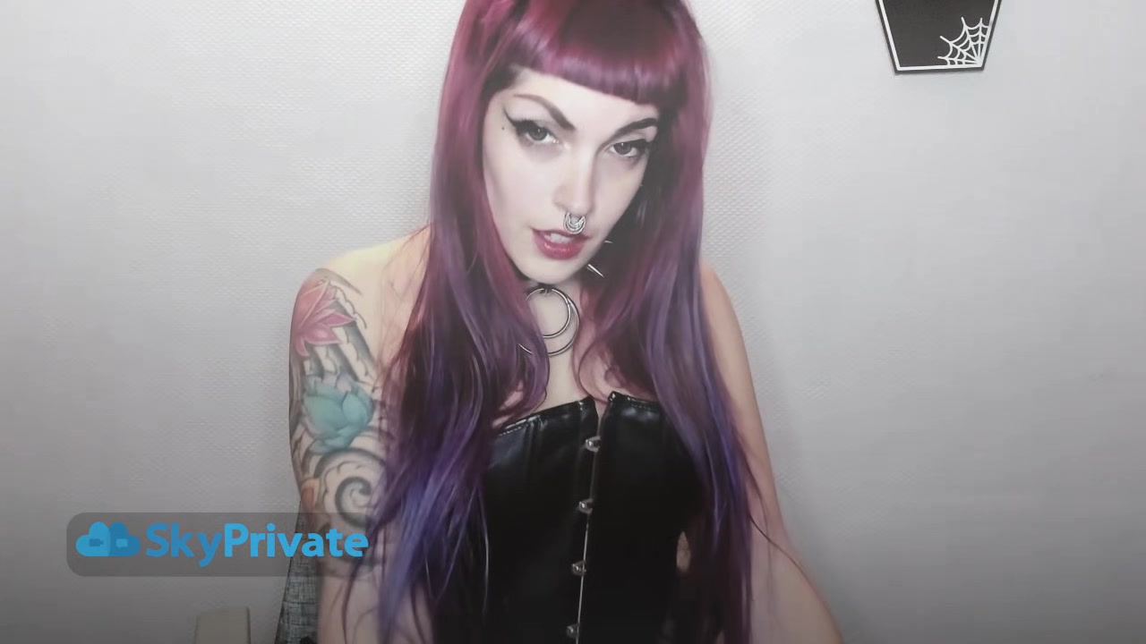 SKYPRIVATE - Kinky Emily Doomed Strokes Her Strapon Cock and Jizzes All Over Your Face